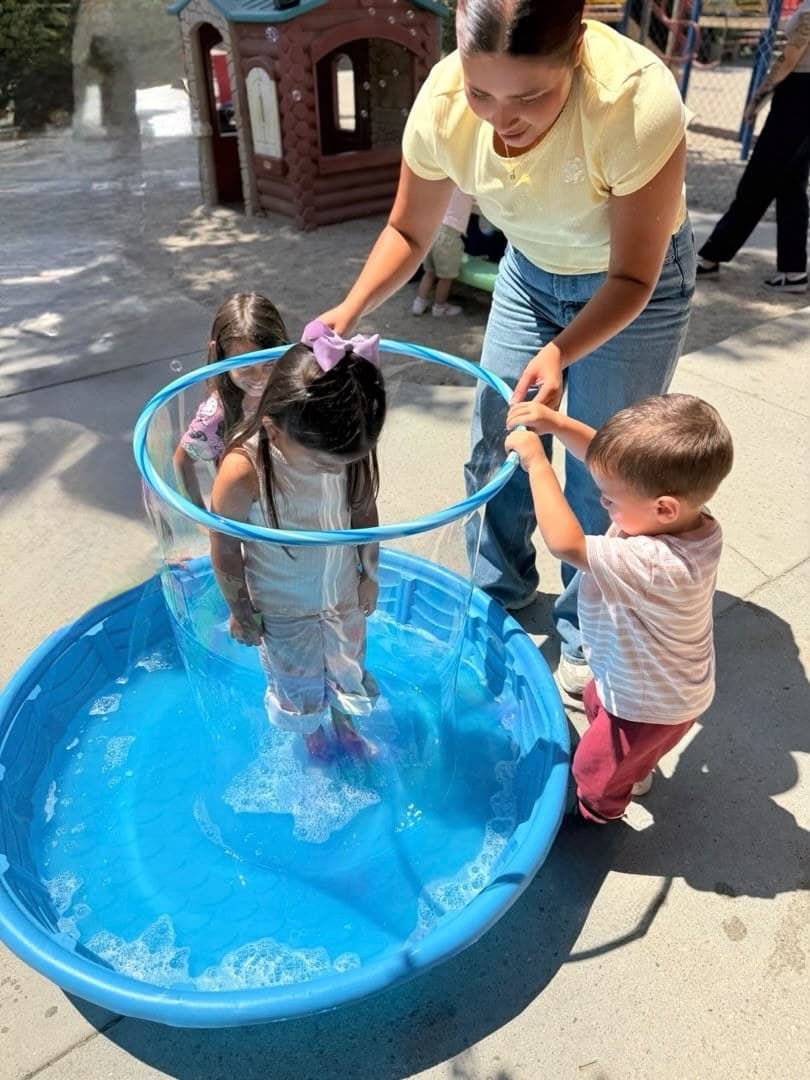 Water play day at camp