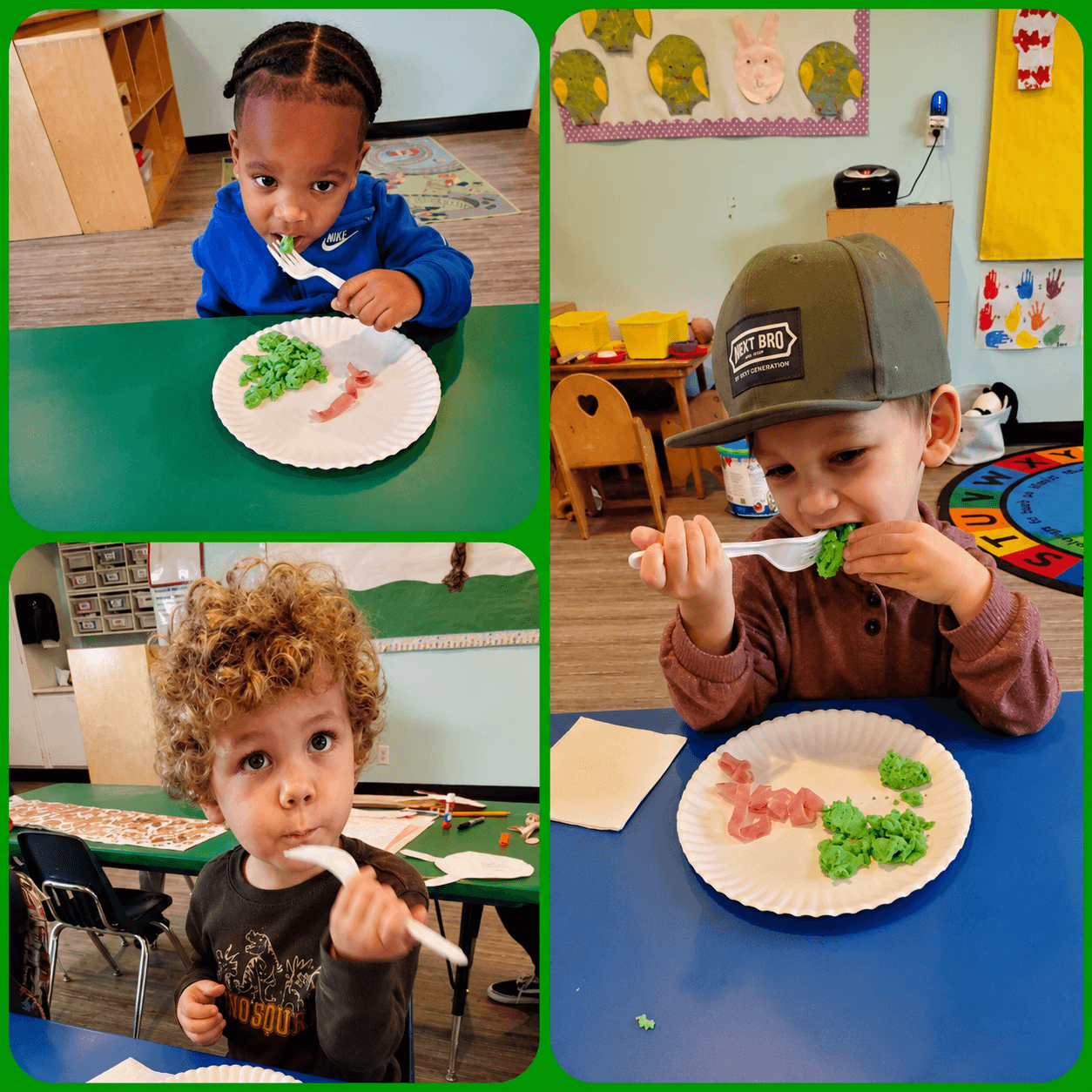Students enjoying healthy meals at Little Explorers Academy