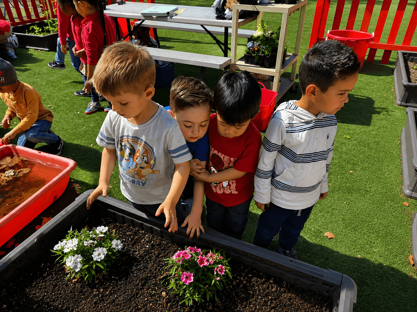 Children enjoying summer camp activities